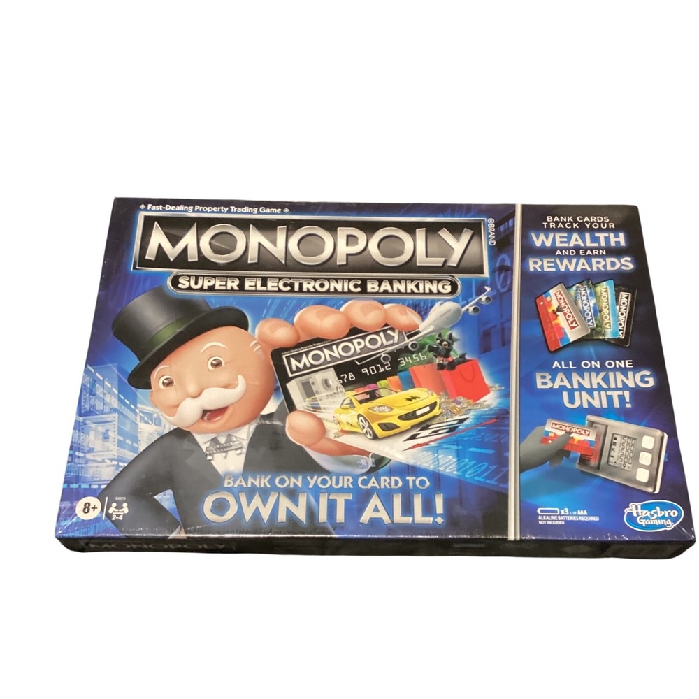 Hasbro Monopoly Super Electronic Banking Board Game E8978 New Sealed